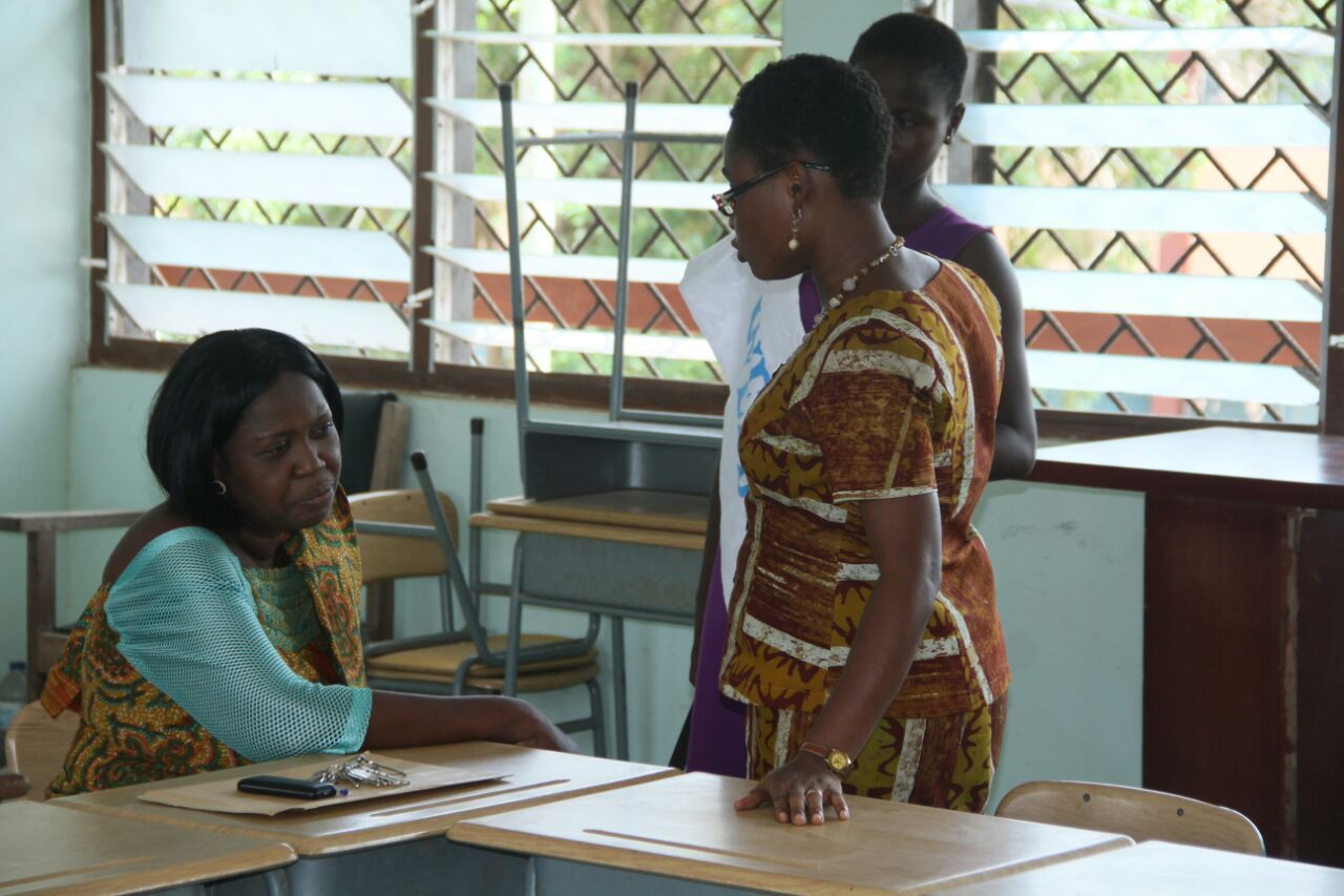 Valencia-Quame-then-headmistress-of-Ada-Senior-High-School-confering-with-her-Assistant-Adelaide-Abayateye